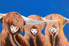 Billed nr. 28. 3 Oksehoveder - 40 x 50